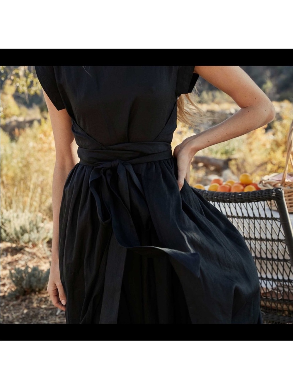 NWT DOEN Pacifica Ramie Tie-Waist Midi Dress - Picture 2 of 9